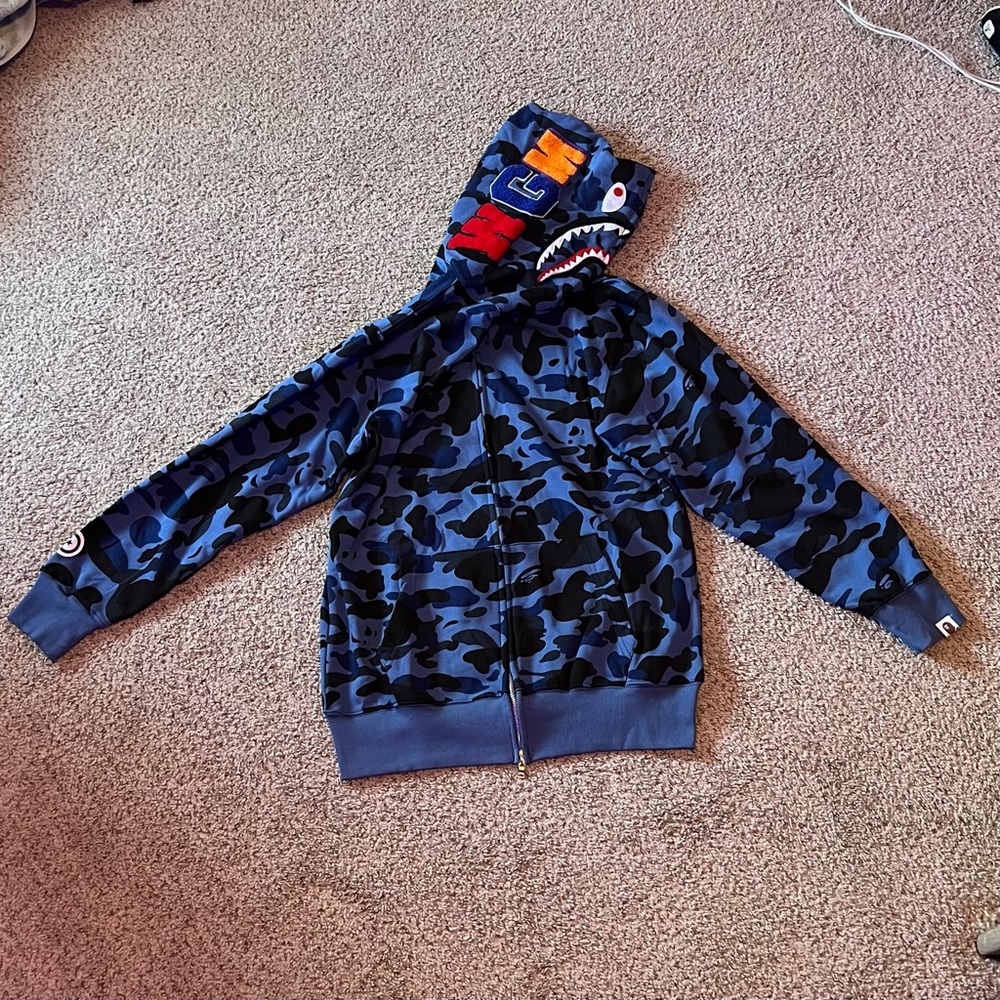 Blue Camo BAPE Hoodie (L)